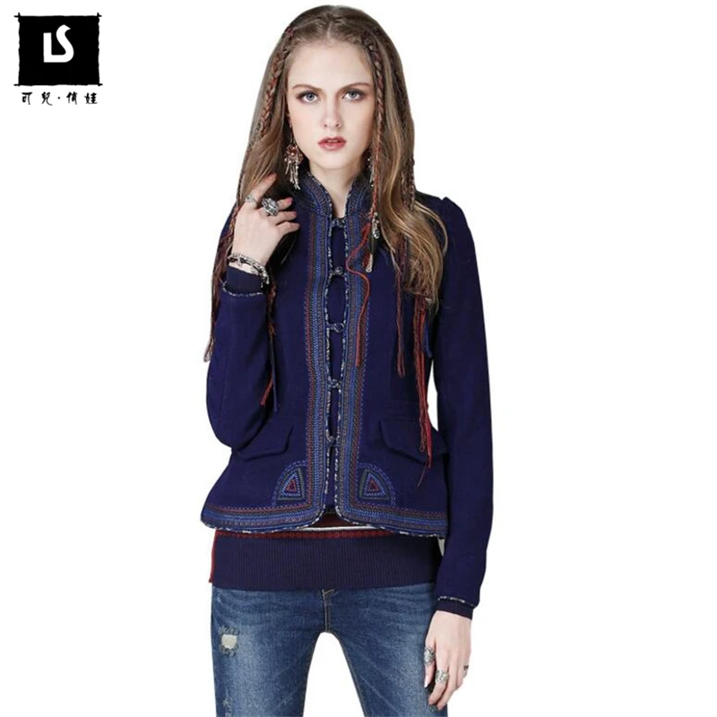 Women Autumn winter Wool Coat Original Design National style embroidery woolen jacket Short thicken Woolen Coats casaco feminino
Women Autumn winter Wool Coat Original Design National style embroidery woolen jacket Short thicken Woolen Coats casaco feminino