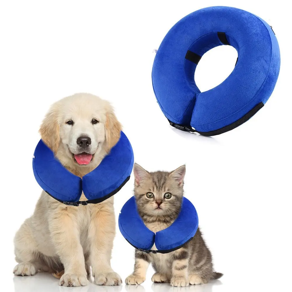 3 размера защитный надувной ошейник для кошек и собак восстановления шеи защита