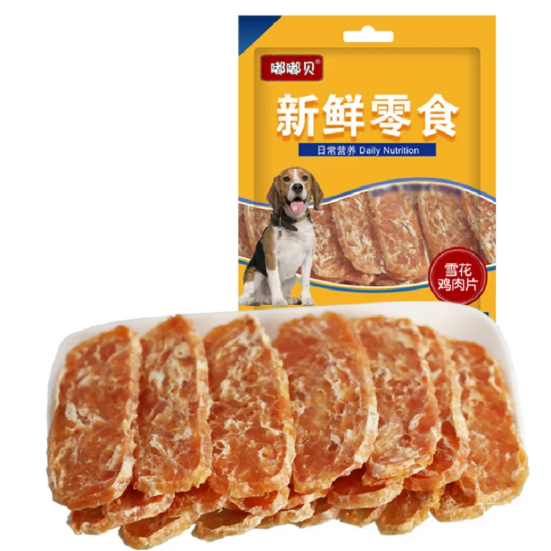 New Arrival Dog snacks Fresh Snowflower Chicken Slice Dogs Food small medium large dogs Keep healthy Training reward clean teeth
New Arrival Dog snacks Fresh Snowflower Chicken Slice Dogs Food small medium large dogs Keep healthy Training reward clean teeth