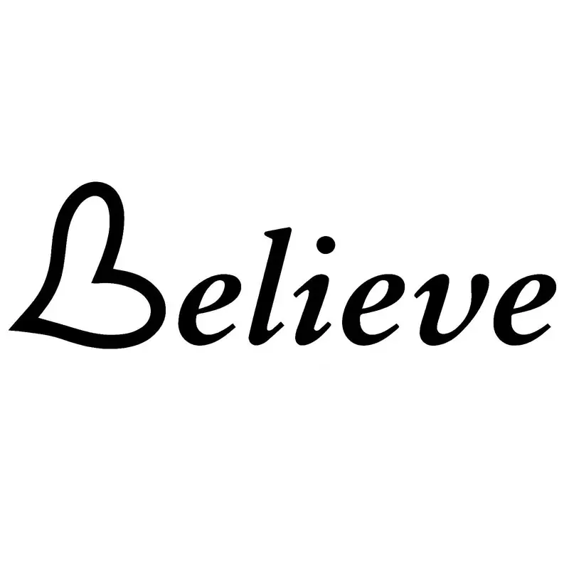 17.8CM*5.7CM Believe Funny Vinyl Decal Car Sticker Car Styling Vinyl Decals Decorative Black Sliver C8-1215
17.8CM*5.7CM Believe Funny Vinyl Decal Car Sticker Car Styling Vinyl Decals Decorative Black Sliver C8-1215
