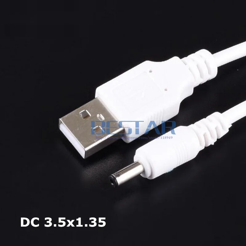 White USB To 3.5*1.35mm /DC 35135 3.5x1.35mm 3.5 mm x 1.35 mm 3.5mm/1.35mm Jack Plug DC Power charging Adapter Cable 1M 3FT
White USB To 3.5*1.35mm /DC 35135 3.5x1.35mm 3.5 mm x 1.35 mm 3.5mm/1.35mm Jack Plug DC Power charging Adapter Cable 1M 3FT
