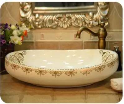 Bathroom Lavabo Ceramic Counter Top Wash Basin Cloakroom Hand Painted Oval Vessel Sink JYX002
Bathroom Lavabo Ceramic Counter Top Wash Basin Cloakroom Hand Painted Oval Vessel Sink JYX002