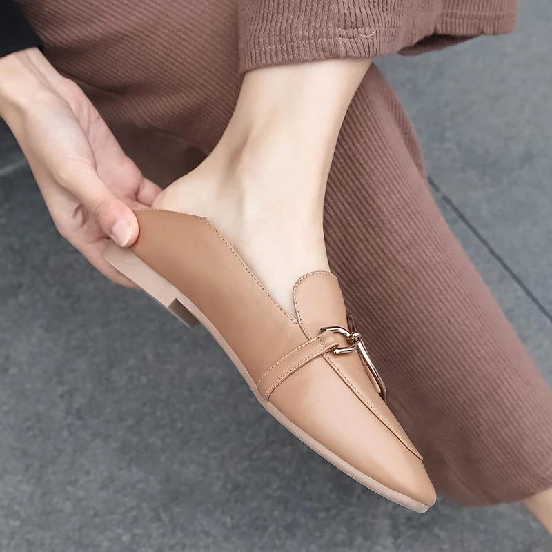WETKISS Fashion Casual Mules Shoes Women Flats Square Toe Footwear Cow Leather Female Shoes Spring Loafers Shoes Woman Black
WETKISS Fashion Casual Mules Shoes Women Flats Square Toe Footwear Cow Leather Female Shoes Spring Loafers Shoes Woman Black