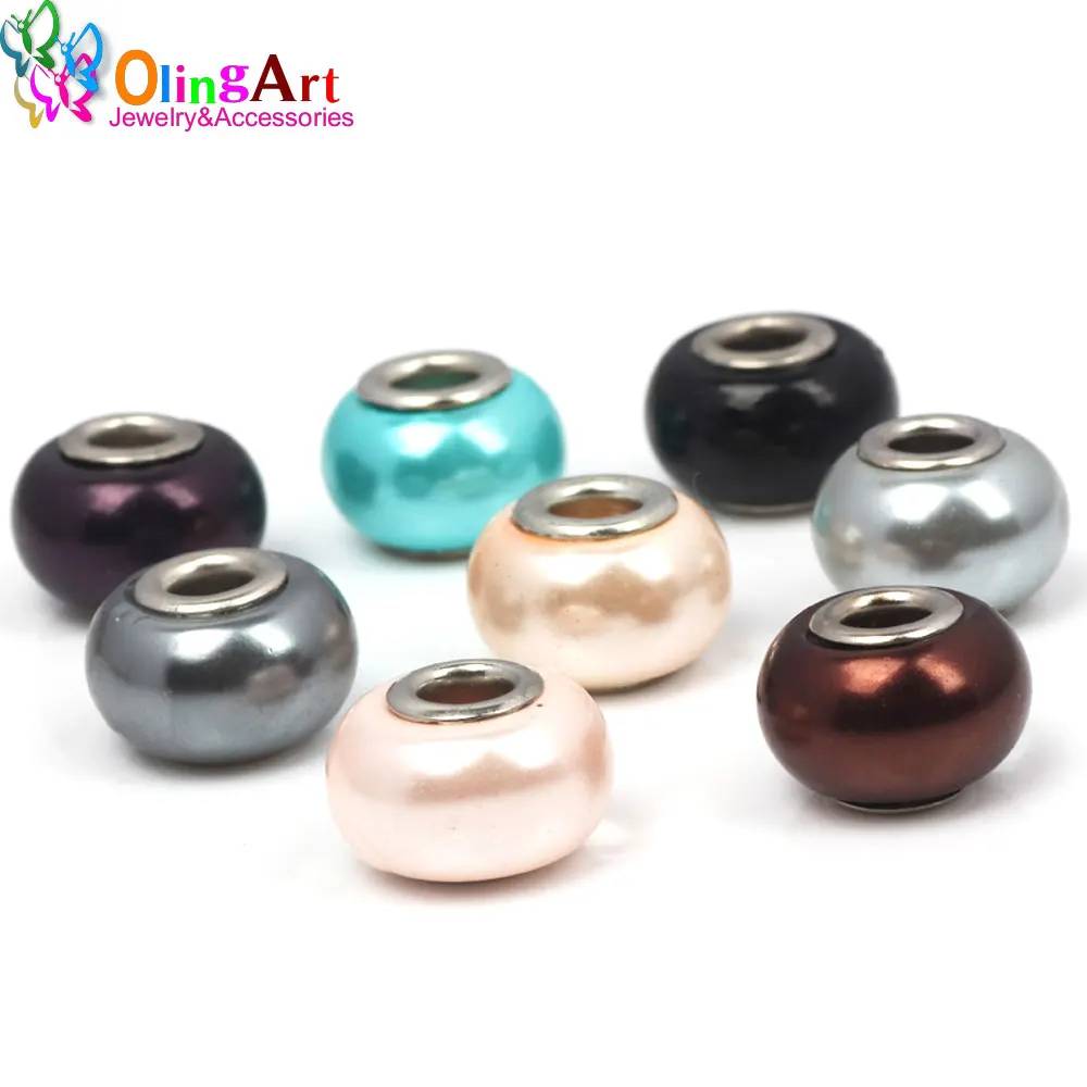 OlingArt 15x10mm 8 Pcs/Lot Mix Color Glass pearls Big Hole Charm European Beads For DIY Bracelet Necklaces Jewelry making
OlingArt 15x10mm 8 Pcs/Lot Mix Color Glass pearls Big Hole Charm European Beads For DIY Bracelet Necklaces Jewelry making