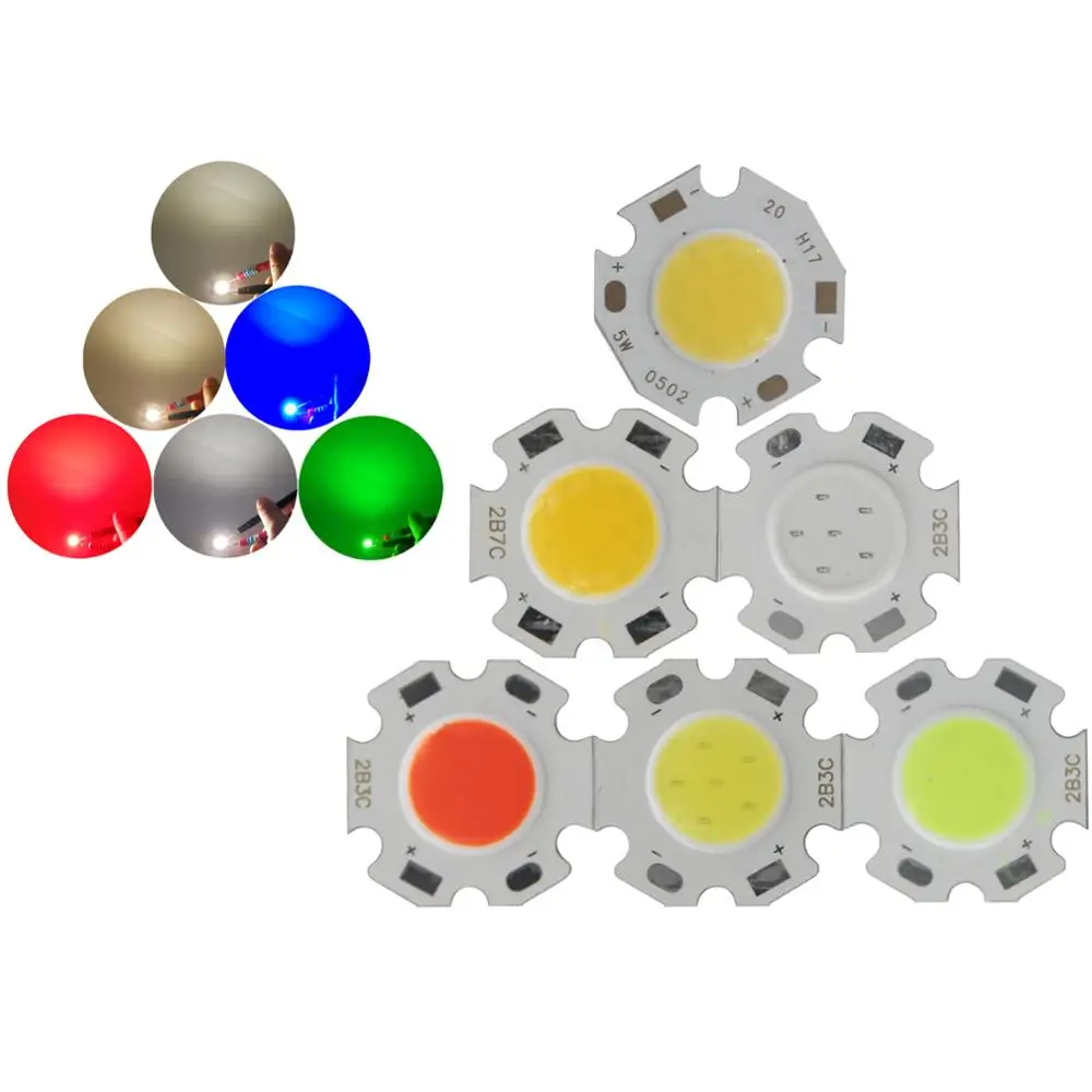 ALLCOB manufacturer 20mm 11mm Round Aluminum LED Light Source Module 3W 5W 7W blue green red COB lamp Flip chips for spot light
ALLCOB manufacturer 20mm 11mm Round Aluminum LED Light Source Module 3W 5W 7W blue green red COB lamp Flip chips for spot light
