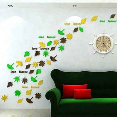 Free shipping Love Leaves 3d Acrylic crystal three-dimensional wall stickers Sofa tv background wall home decoration
Free shipping Love Leaves 3d Acrylic crystal three-dimensional wall stickers Sofa tv background wall home decoration