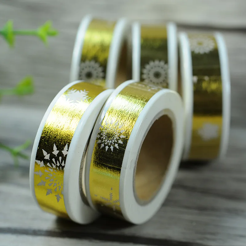 Free shipping golden foil stamping washi paper tape/sun flower washi tape 15mm*10m
Free shipping golden foil stamping washi paper tape/sun flower washi tape 15mm*10m