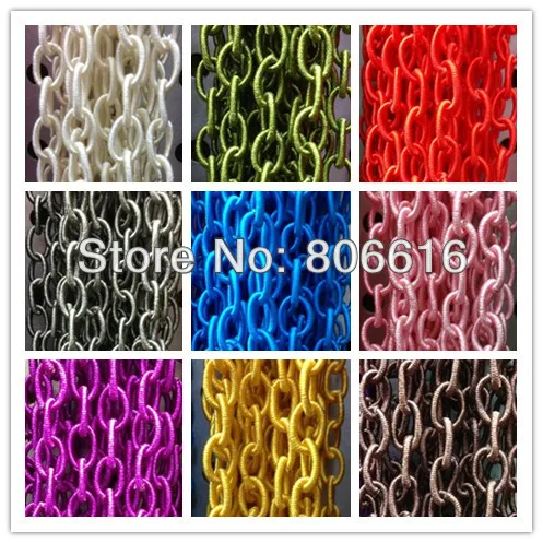 5MM/w 9Pcs=9Yards Colorful Nylon Link Chain Jewelry Chains Accessories Findings Components
5MM/w 9Pcs=9Yards Colorful Nylon Link Chain Jewelry Chains Accessories Findings Components