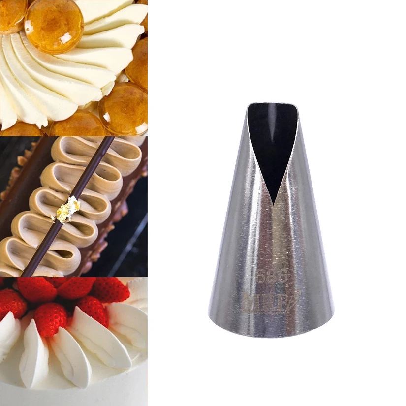 Wholesale 10 pcs/lot 686# Larger Stainless Steel Cream Cupcake Pastry Nozzles Cake Decorating Icing Piping Tips Baking Tools
Wholesale 10 pcs/lot 686# Larger Stainless Steel Cream Cupcake Pastry Nozzles Cake Decorating Icing Piping Tips Baking Tools