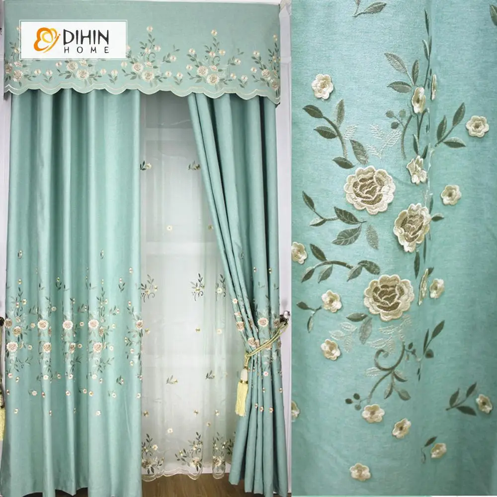 Luxury Green Color Embroidered Blackout Curtain Customized Valance Luxury Window Curtains 1 Panel
Luxury Green Color Embroidered Blackout Curtain Customized Valance Luxury Window Curtains 1 Panel