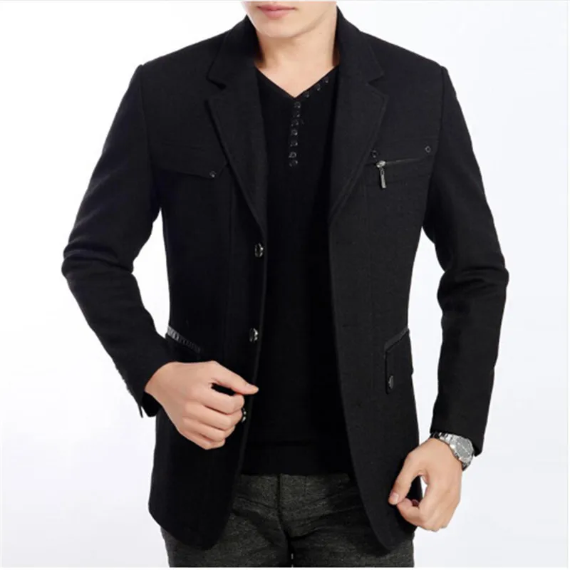 AILOOGE 2017 High Quality New winter 50% Wool blend Blazer Men Casual Outwear Slim Party Business Men Black Gray Plus Size XXXL
AILOOGE 2017 High Quality New winter 50% Wool blend Blazer Men Casual Outwear Slim Party Business Men Black Gray Plus Size XXXL
