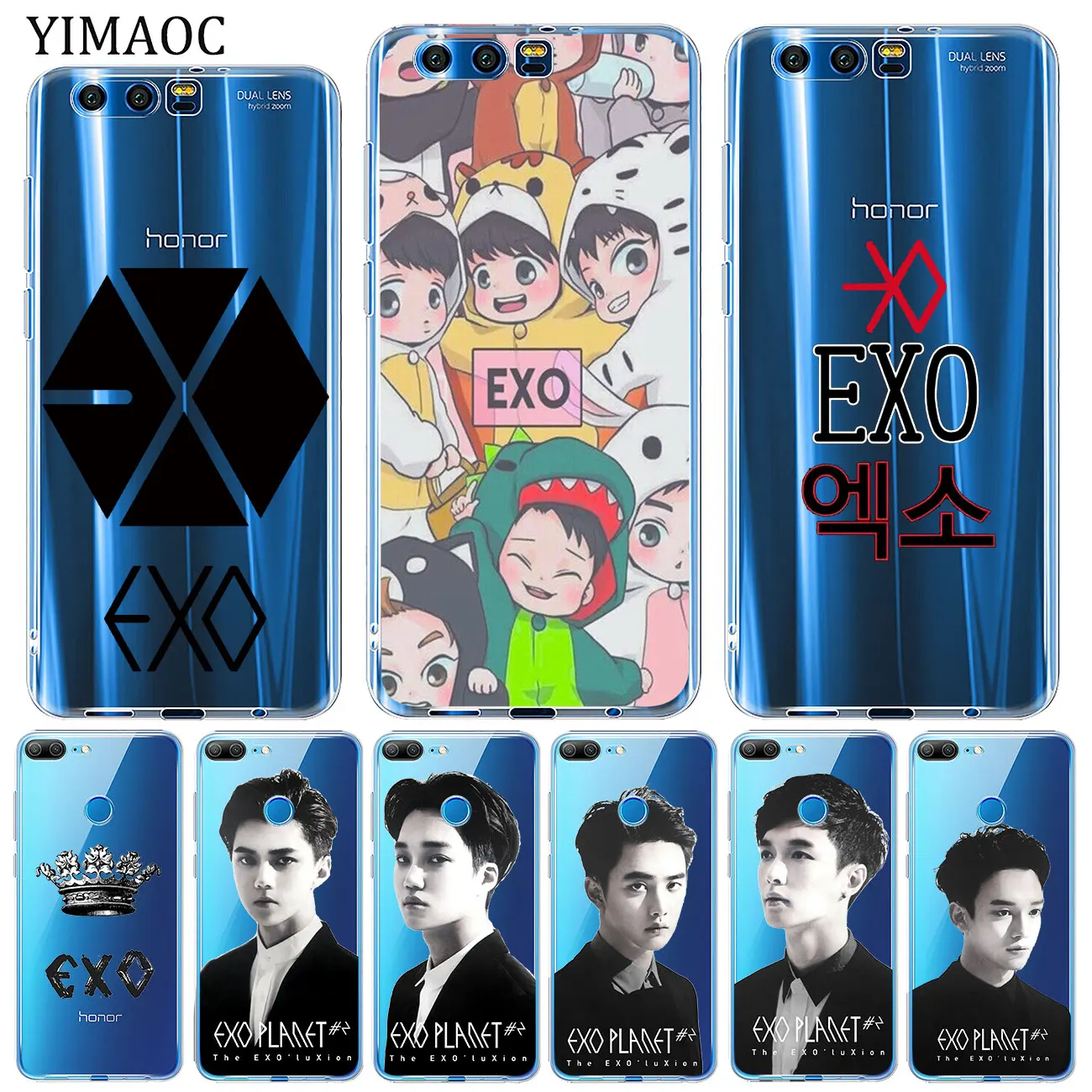 Мягкий силиконовый чехол YIMAOC Kpop exo Lucky one для Huawei Y9 Y7 Y6 Prime 2018 Honor 20 10 9 9X 8C 8X 8 Lite 7X 7C 7A