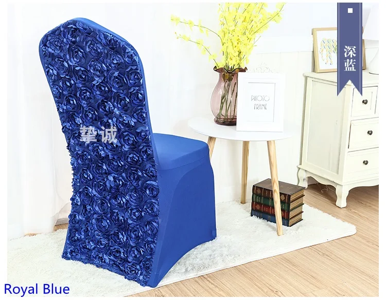 Royal Blue Colour Spandex Chair Cover Rosette Chair Cover Rose Flower Embroider Design Wedding Decoration Dinner Chair Cover
Royal Blue Colour Spandex Chair Cover Rosette Chair Cover Rose Flower Embroider Design Wedding Decoration Dinner Chair Cover