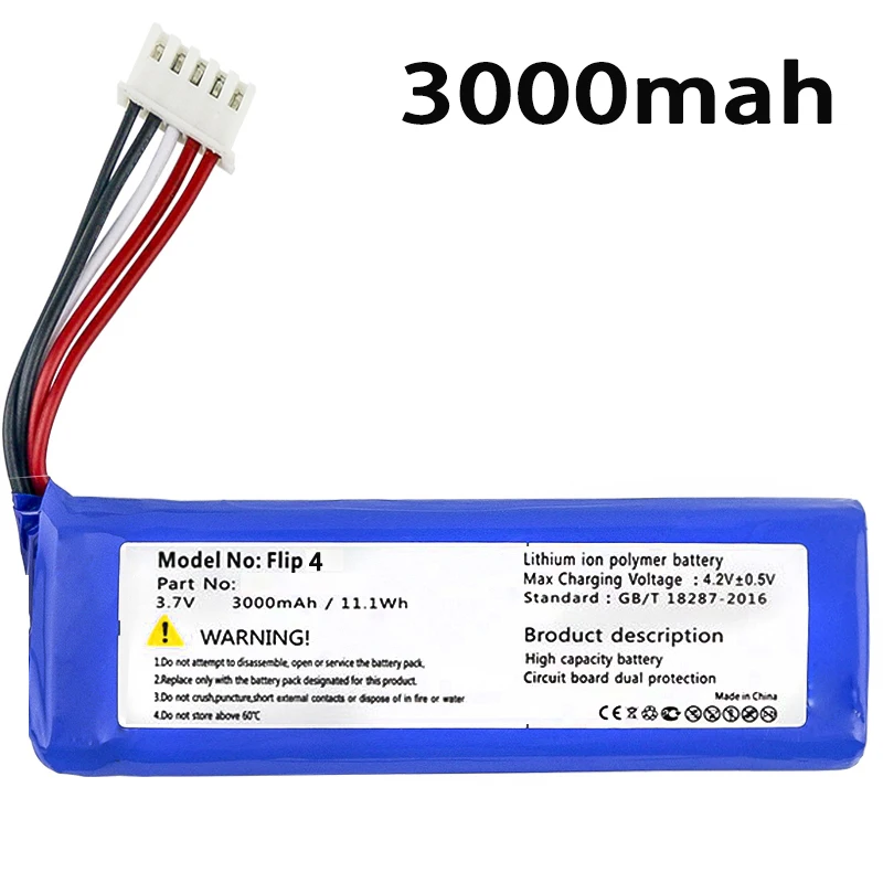 WONKEGONKE GSP872693 01 for JBL Flip 4, Flip 4 Special Edition 3000mAh Battery tracking number
WONKEGONKE GSP872693 01 for JBL Flip 4, Flip 4 Special Edition 3000mAh Battery tracking number