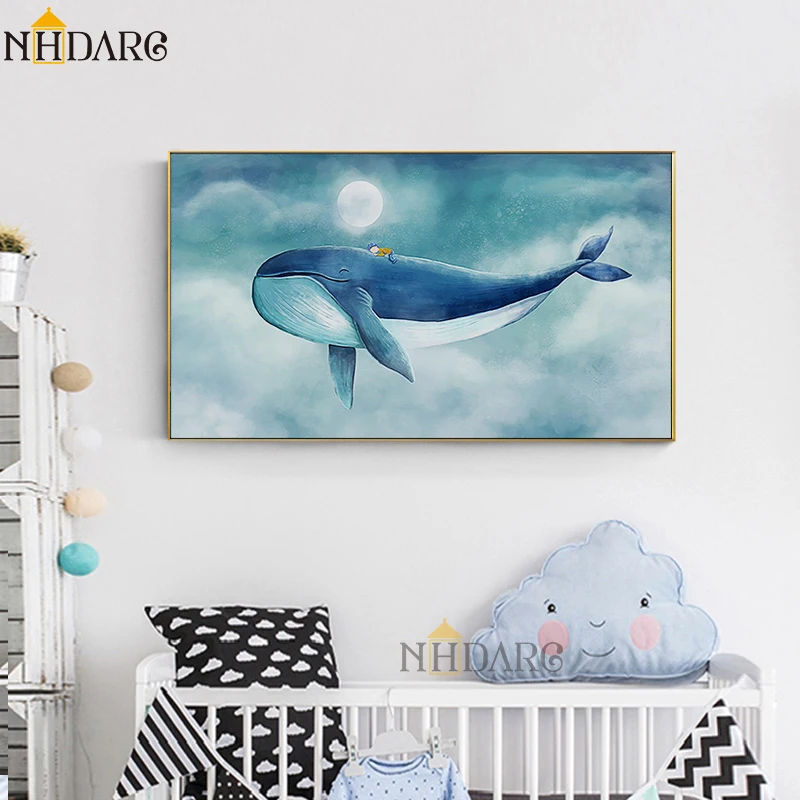 Children's Room Lovely Cartoon Animal Whale, Modern Warm Home Decoration Canvas Print Painting Poster Art Wall Picture Wall Art
Children's Room Lovely Cartoon Animal Whale, Modern Warm Home Decoration Canvas Print Painting Poster Art Wall Picture Wall Art