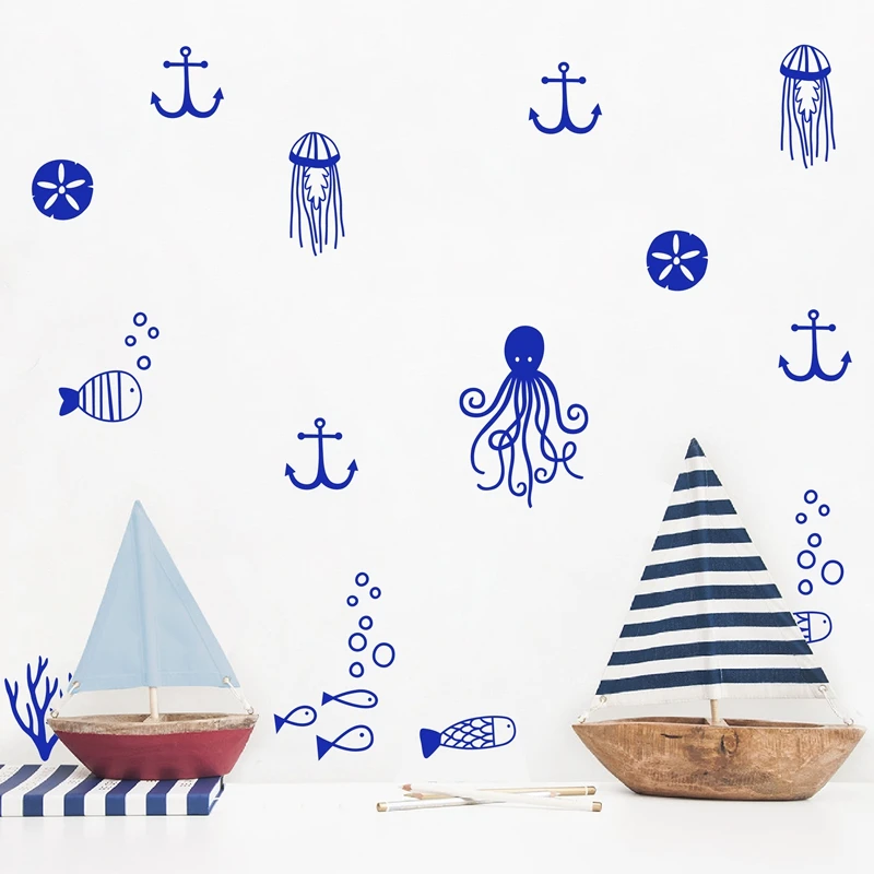 New arrival Cute Sea Life Wall Art Decals Nursery Decor Ocean Vinyl Wall Sticker Home Kids Room Wall Mural Art Decal Decoration
New arrival Cute Sea Life Wall Art Decals Nursery Decor Ocean Vinyl Wall Sticker Home Kids Room Wall Mural Art Decal Decoration