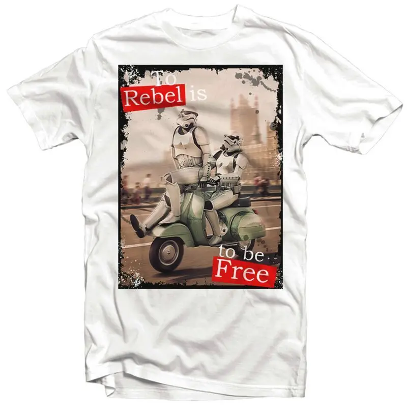 Мужская футболка в стиле штурмовика Лондона Rebel Lambretta Vespa джедай Звездные войны