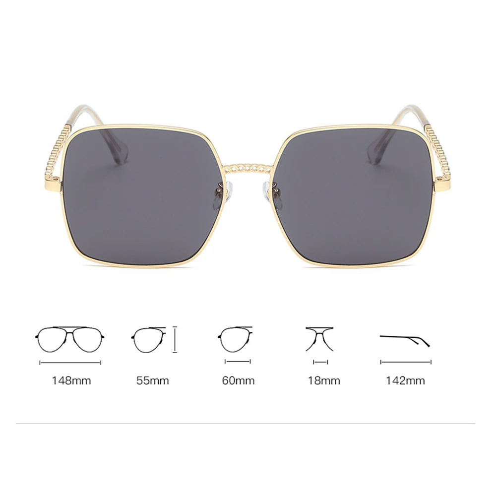 Square Oversized Fashion Men Women Polarized Sun Glasses Polarized Sunglasses Custom Made Myopia Minus Prescription Lens -1 To-6
Square Oversized Fashion Men Women Polarized Sun Glasses Polarized Sunglasses Custom Made Myopia Minus Prescription Lens -1 To-6