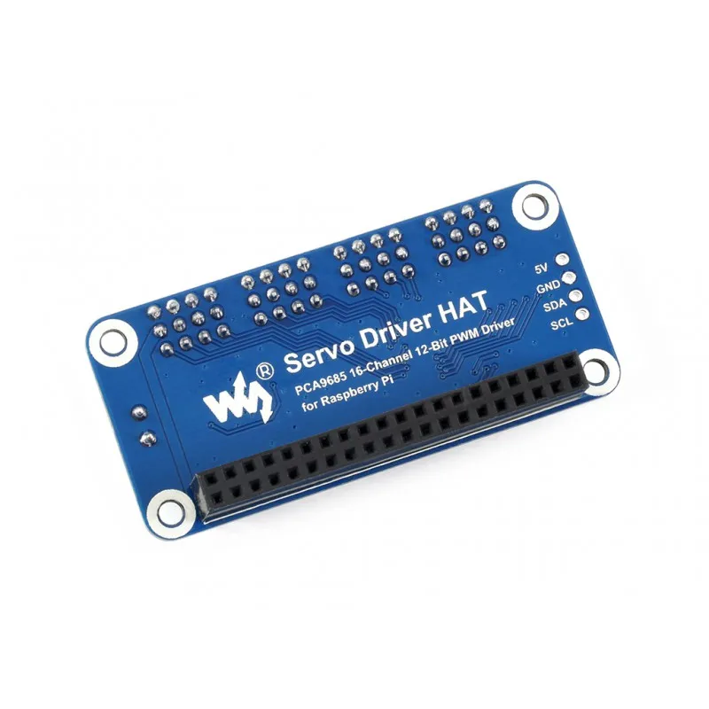 Waveshare Servo Driver HAT for Raspberry Pi Zero/Zero W/Zero WH/2B/3B/3B+,16-Channel,12-bit,I2C Interface,PWM output
Waveshare Servo Driver HAT for Raspberry Pi Zero/Zero W/Zero WH/2B/3B/3B+,16-Channel,12-bit,I2C Interface,PWM output