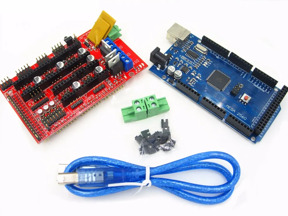 Контроллер Mega 2560 R3 Mega2560 REV3 + 1 шт. RAMPS 1,4 для комплекта 3D-принтера Reprap MendelPrusa
Контроллер Mega 2560 R3 Mega2560 REV3 + 1 шт. RAMPS 1,4 для комплекта 3D-принтера Reprap MendelPrusa