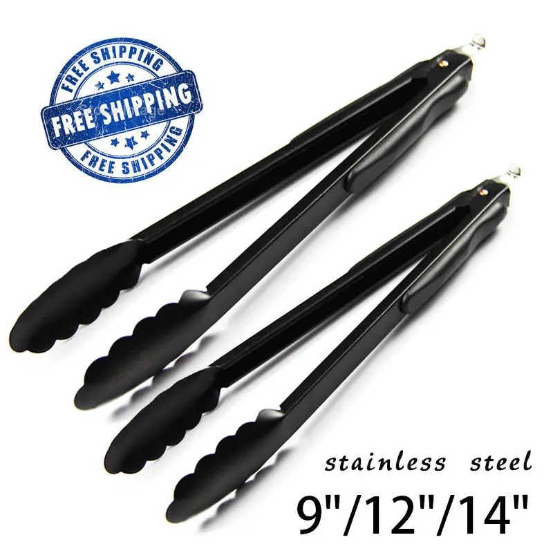 Stainless Steel Food Tong Black Non-Stick Kitchen Tongs Cooking Utensils Baking Bread Cake Salad Ice Food Tongs BBQ Accessories
Stainless Steel Food Tong Black Non-Stick Kitchen Tongs Cooking Utensils Baking Bread Cake Salad Ice Food Tongs BBQ Accessories