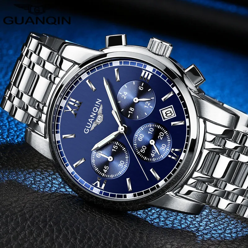 Фото GUANQIN мужские часы лучший бренд класса люкс модный бизнес - купить