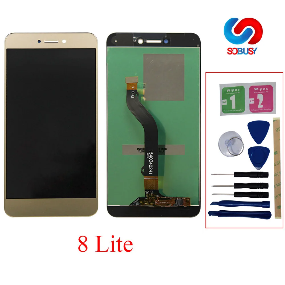 Без битых пикселей ЖК дисплей для Huawei Honor 8 Lite экран сенсорный + рамка Замена