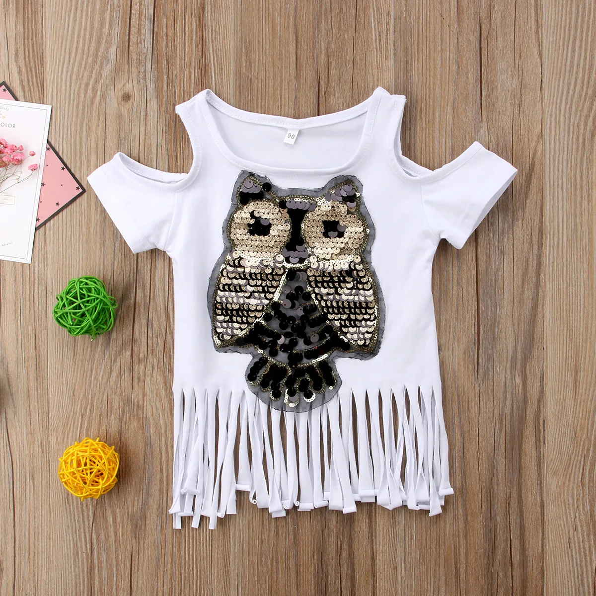 Casual Sequins Owl Tops Baby Girls Tassel Cartoon T-shirt Summer Blouse Clothes Fashion Casual Short Sleeve O-neck Clothing
Casual Sequins Owl Tops Baby Girls Tassel Cartoon T-shirt Summer Blouse Clothes Fashion Casual Short Sleeve O-neck Clothing
