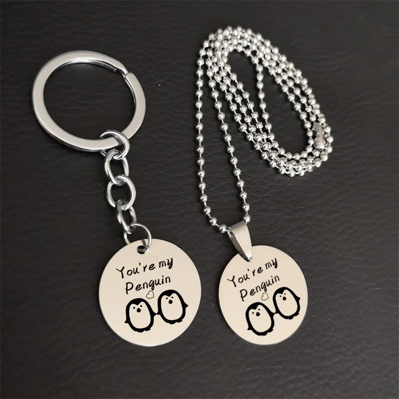 You Are My Penguin Stainless Steel Pendant Necklaces Keychain Keyring DIY SET Jewelry Lovers Gift Birthday
You Are My Penguin Stainless Steel Pendant Necklaces Keychain Keyring DIY SET Jewelry Lovers Gift Birthday