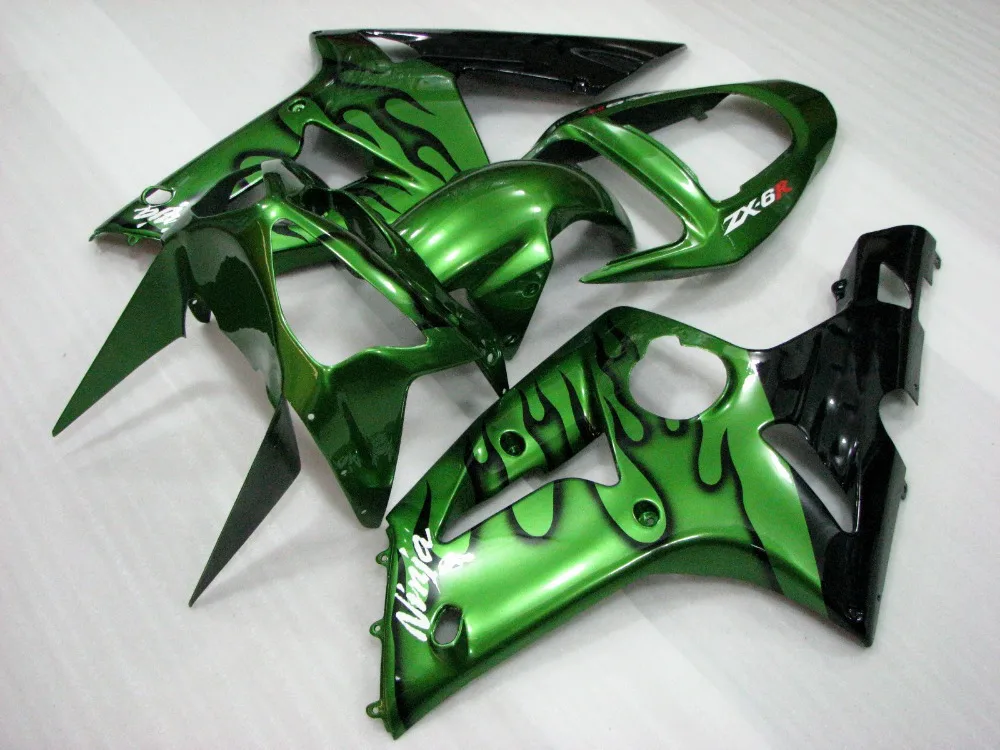 Hotlike+ Black flame green fairing kit FOR KAWASAKI NINJA ZX 6R 636 03 04 ZX-6R Body ZX6R 2003 2004 ZX 6R 03 04 fairings vx22
Hotlike+ Black flame green fairing kit FOR KAWASAKI NINJA ZX 6R 636 03 04 ZX-6R Body ZX6R 2003 2004 ZX 6R 03 04 fairings vx22
