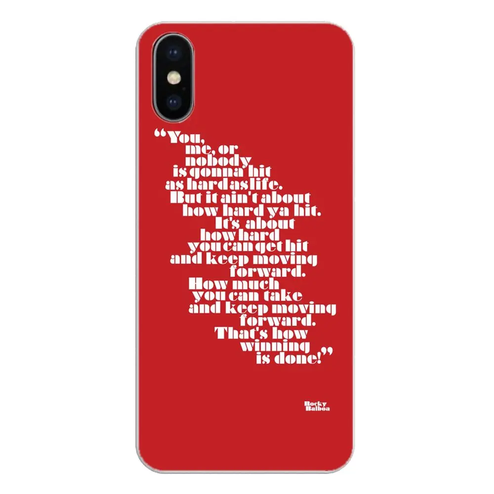 For Xiaomi Redmi 4X S2 3S Note 3 4 5 6 6A Por Pocophone F1 Mi Rocky Balboa Motivational Words Quote Art TPU Transparent Covers |