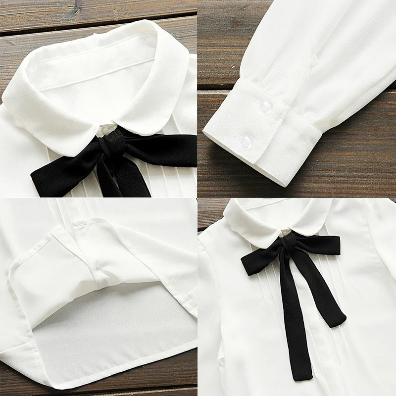 Fashion Women Elegant Bow Tie Blouses Fashion Blusas Casual Female Shirt Ladies School Tops Clothing Office White Chiffon
Fashion Women Elegant Bow Tie Blouses Fashion Blusas Casual Female Shirt Ladies School Tops Clothing Office White Chiffon