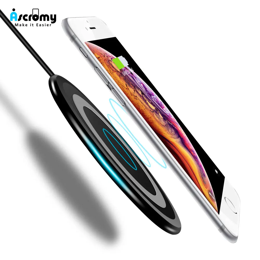 Беспроводное зарядное устройство Qi 7 5 Вт для Apple iPhone 12 Pro XS Max 8 Plus X XR Samsung S9 S8 Note 9 10
