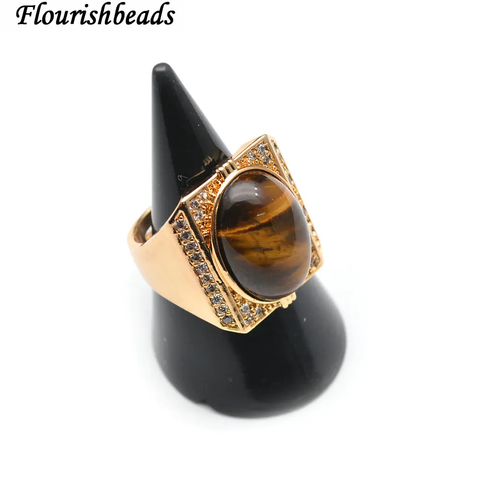 Fashion Unisex Gemstone Rings Natural Agate Cabochon CZ Beads Setting Party Jewelry Size Adjustable Gold Color Circle Bands Gift
Fashion Unisex Gemstone Rings Natural Agate Cabochon CZ Beads Setting Party Jewelry Size Adjustable Gold Color Circle Bands Gift