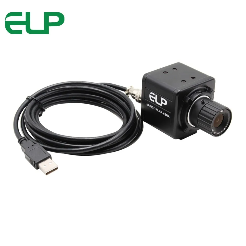 Мини веб камера ELP 1080P full hd CMOS OV2710 с креплением CS usb объективом ручной фокусировкой