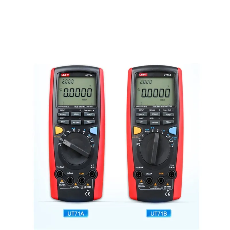 UNI-T UT71A UT71B UT71C UT71D UT71E Digital MultiMeterTure RMS AC DC meter Volt Ampere Ohm Capacitance Temp tester backlight
UNI-T UT71A UT71B UT71C UT71D UT71E Digital MultiMeterTure RMS AC DC meter Volt Ampere Ohm Capacitance Temp tester backlight