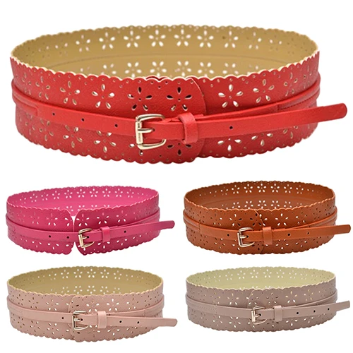 New Women's Fashion PU Leather Hollow Flower Waist Cummerbunds Belt Wide Buckle Waistband Strap Cummerbunds
New Women's Fashion PU Leather Hollow Flower Waist Cummerbunds Belt Wide Buckle Waistband Strap Cummerbunds