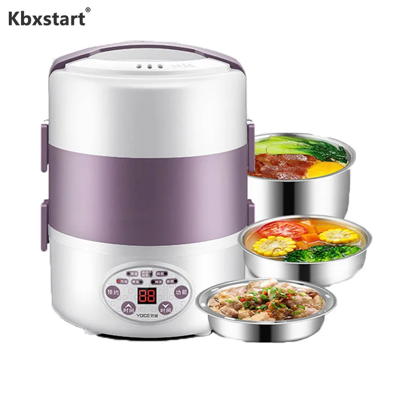 Kbxstart Portable 2L Electric Lunch Box 3 Layer Stainless Steel Liner Thermos Container for Heated Food Containers Rice Cooker
Kbxstart Portable 2L Electric Lunch Box 3 Layer Stainless Steel Liner Thermos Container for Heated Food Containers Rice Cooker