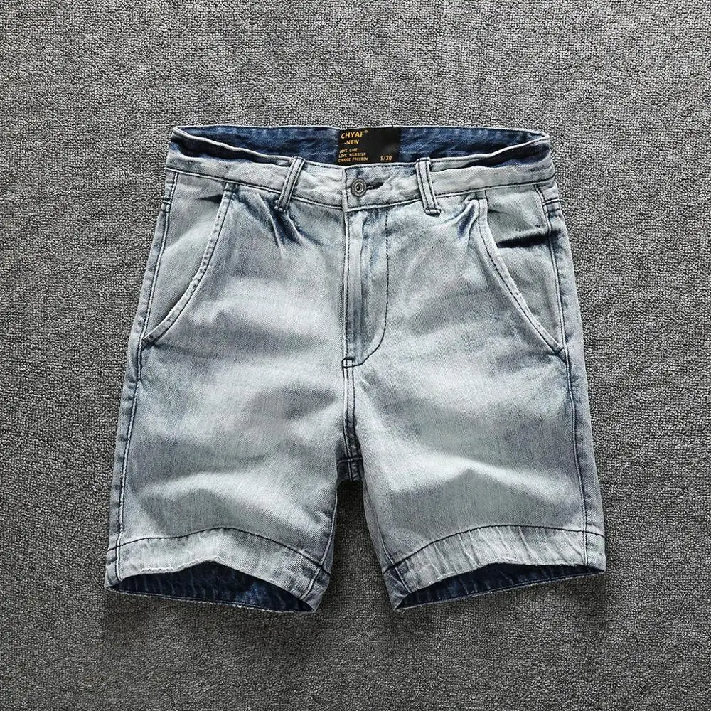 New Denim Shorts Men's Summer Shorts Washed Old Straight Five Pants Men’s Classic Relaxed Fit Five Pocket Jean Short
New Denim Shorts Men's Summer Shorts Washed Old Straight Five Pants Men’s Classic Relaxed Fit Five Pocket Jean Short