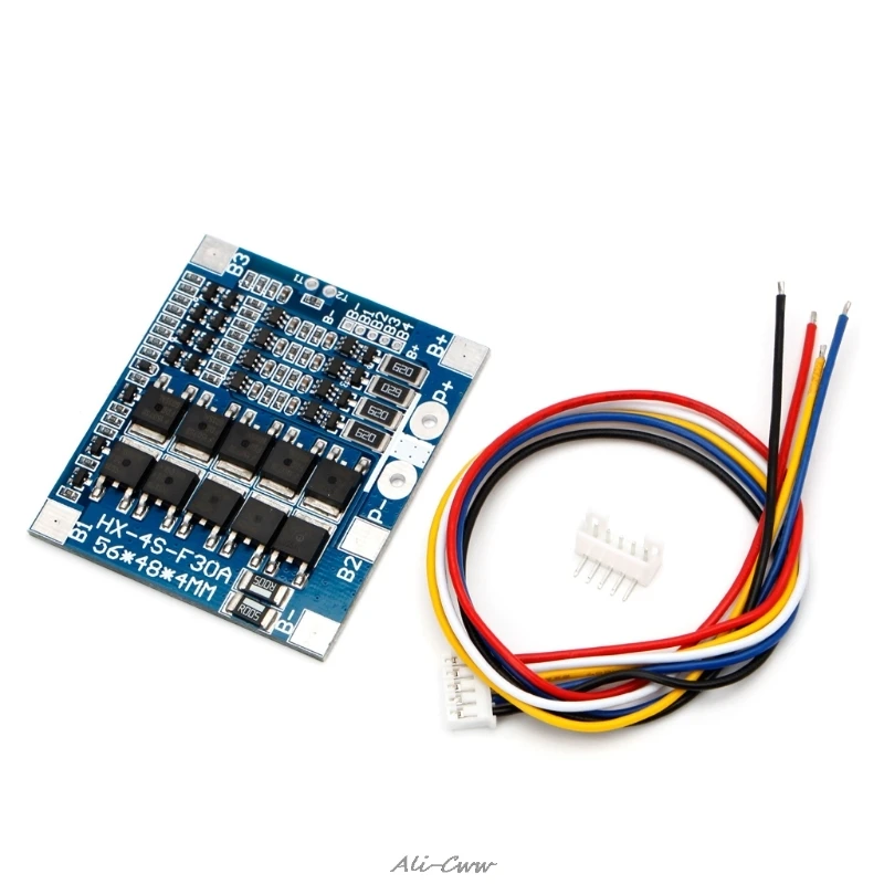 Печатная плата 4S 30A 12 8 V с балансом 3 2 LiFePo4 LiFe 18650 BMS батареи защиты S927 | Электроника