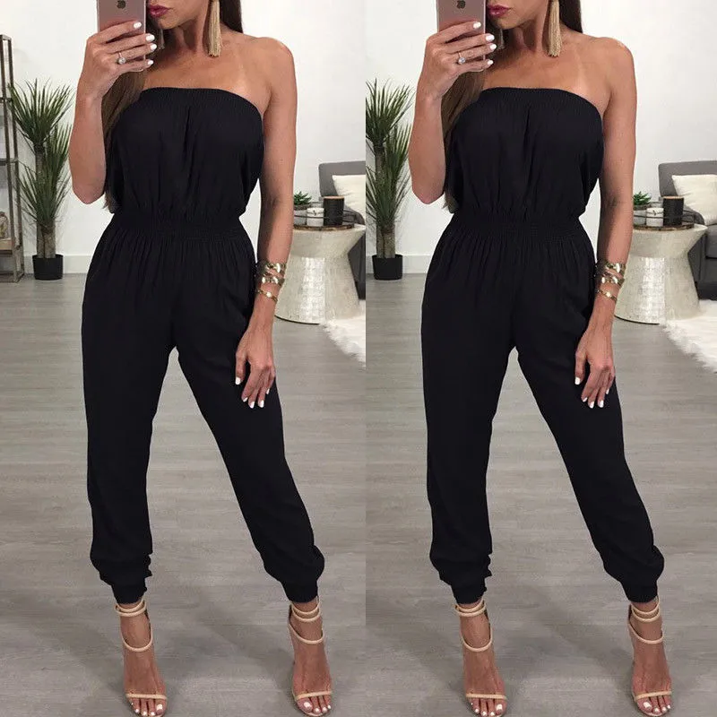 Jumpsuit Womens Bandage Evening Party Playsuit Ladies Romper Long Jumpsuit Sexy Female Bandeau Solid Off Shoulder Jumpsuits 2019
Jumpsuit Womens Bandage Evening Party Playsuit Ladies Romper Long Jumpsuit Sexy Female Bandeau Solid Off Shoulder Jumpsuits 2019