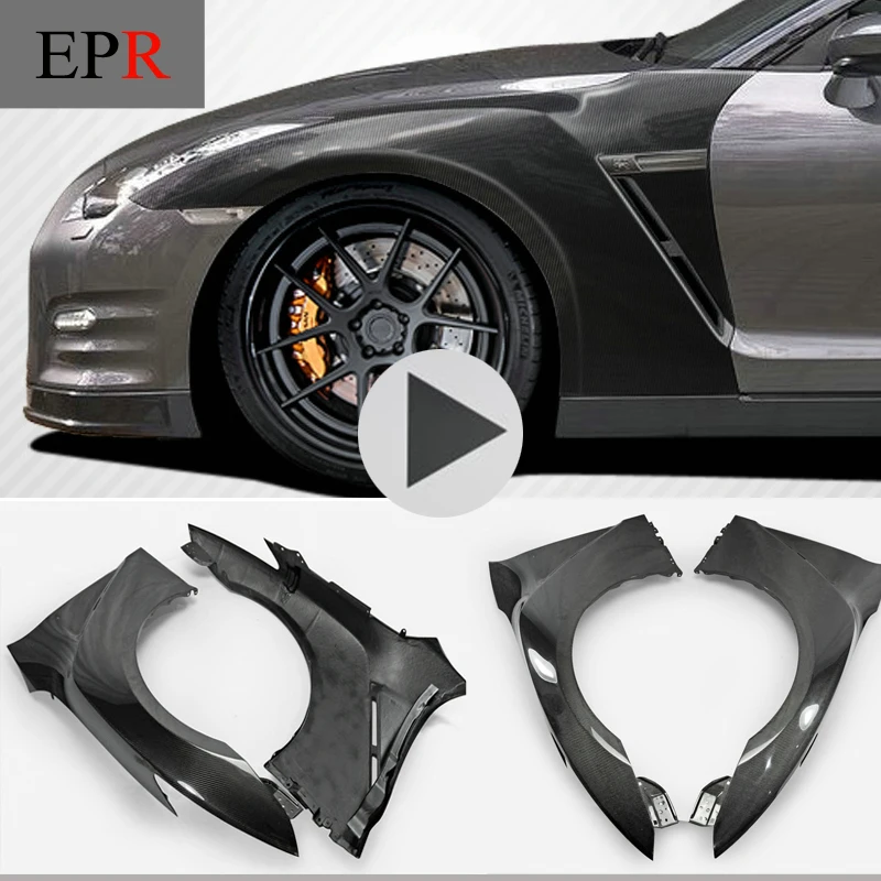 Автомобильный Стайлинг для Nissan GTR R35 2017 MY17 OEM переднее крыло из углеродного