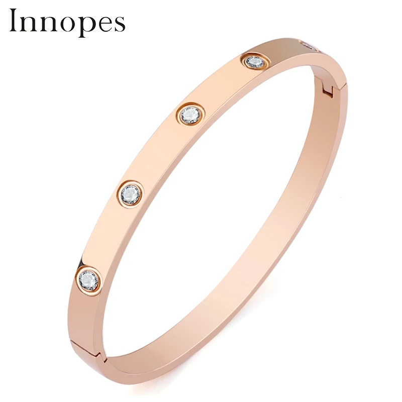 Bohemian Jewelry Fashion Width 4MM 6MM Round Zircon Rose Gold Bangle For Women Stainless Steel Jewelry Hard Bangle 2021 Trend Ne
Bohemian Jewelry Fashion Width 4MM 6MM Round Zircon Rose Gold Bangle For Women Stainless Steel Jewelry Hard Bangle 2021 Trend Ne
