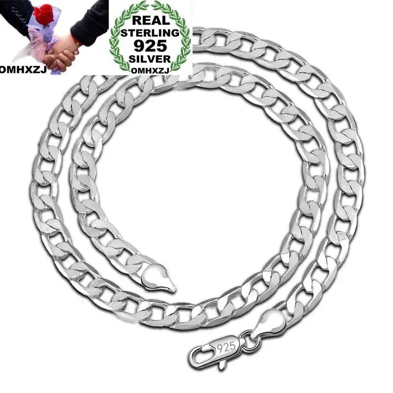 OMHXZJ Wholesale Personality Fashion Unisex Party Wedding Gift Silver 8MM Figaro Chain 925 Sterling Silver Chain Necklace NC196
OMHXZJ Wholesale Personality Fashion Unisex Party Wedding Gift Silver 8MM Figaro Chain 925 Sterling Silver Chain Necklace NC196