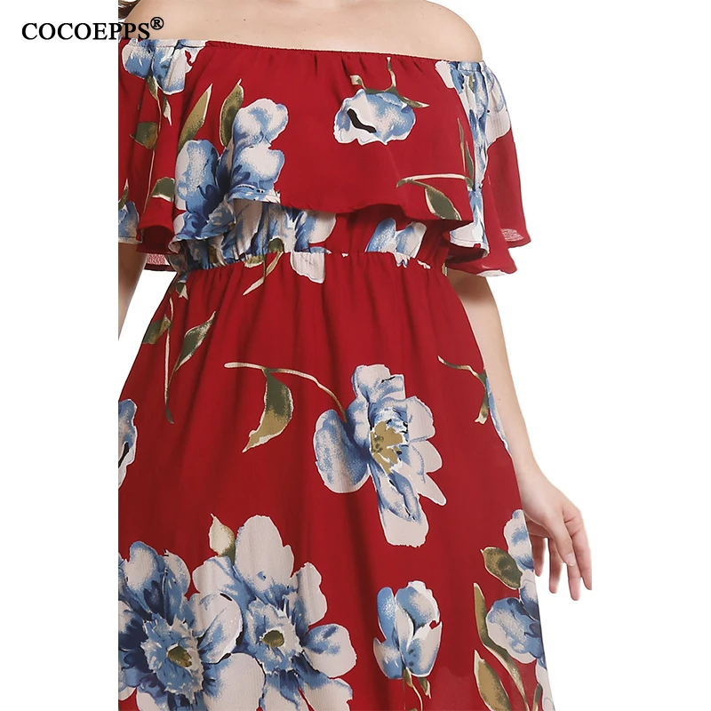 Slash Neck Floral Boho Dress Big Size Printed Beach Maxi Dress Large Size Clothing Women Summer Dress 3xl 4xl Plus Size Vestidos
Slash Neck Floral Boho Dress Big Size Printed Beach Maxi Dress Large Size Clothing Women Summer Dress 3xl 4xl Plus Size Vestidos