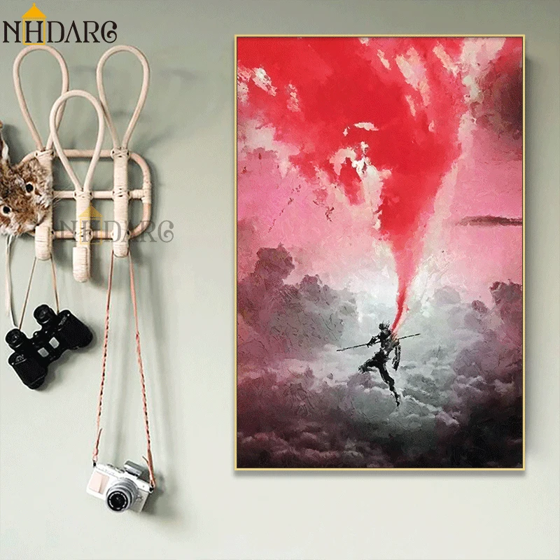 The Monkey King Sun Wukong Red Abstract Canvas Art Print Painting Poster, Wall Pictures For Living Room Porch, Home Decoration
The Monkey King Sun Wukong Red Abstract Canvas Art Print Painting Poster, Wall Pictures For Living Room Porch, Home Decoration