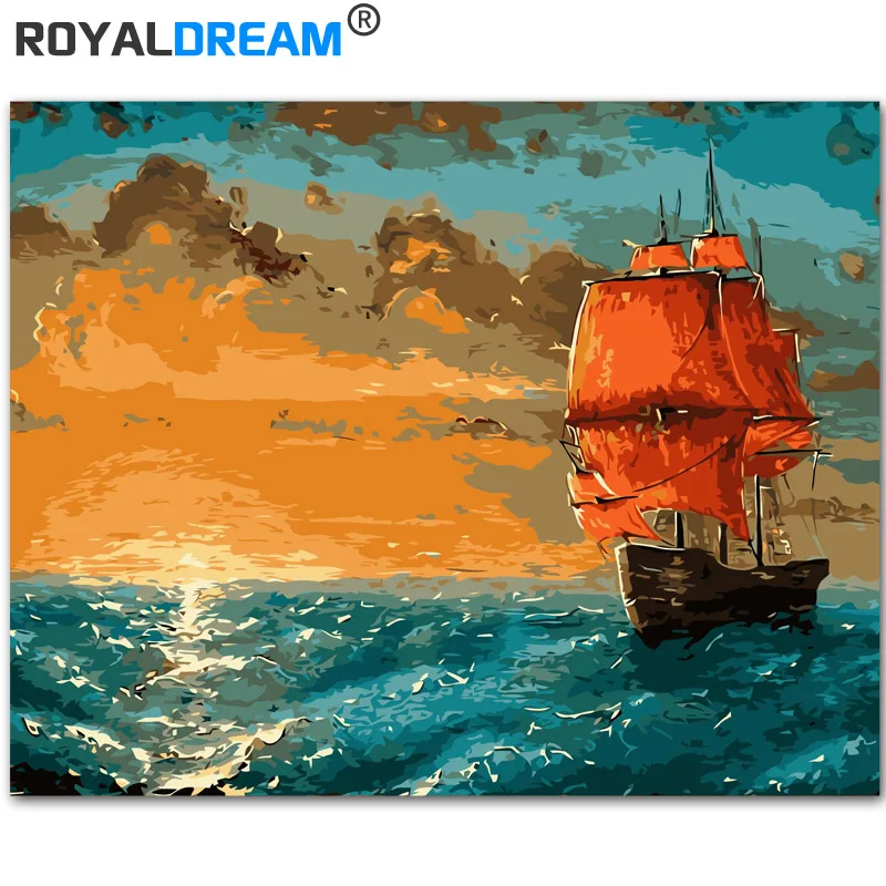 ROYALDREAM парусная лодка пейзаж DIY Краска по номерам Акриловая Краска по номерам ручная краска масляная краска на холсте для дома
ROYALDREAM парусная лодка пейзаж DIY Краска по номерам Акриловая Краска по номерам ручная краска масляная краска на холсте для дома