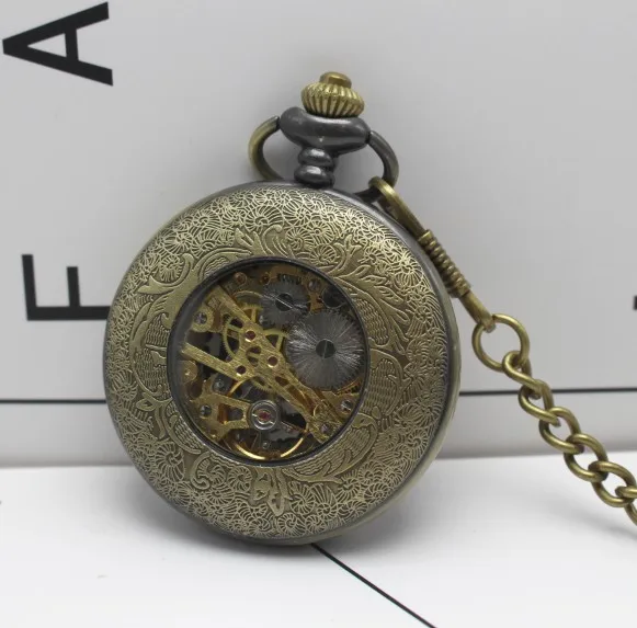 Vintage Bronze Classic elegant hollow Woman And Men Mechanical pocket watch Fob chain Gift
Vintage Bronze Classic elegant hollow Woman And Men Mechanical pocket watch Fob chain Gift