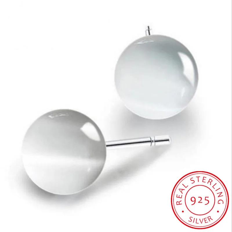 925 silver needle Opal Stone Beads Stud Earrings For Women Simple Style Lady Gift Prevent Allergy Sterling-silver-jewelry
925 silver needle Opal Stone Beads Stud Earrings For Women Simple Style Lady Gift Prevent Allergy Sterling-silver-jewelry