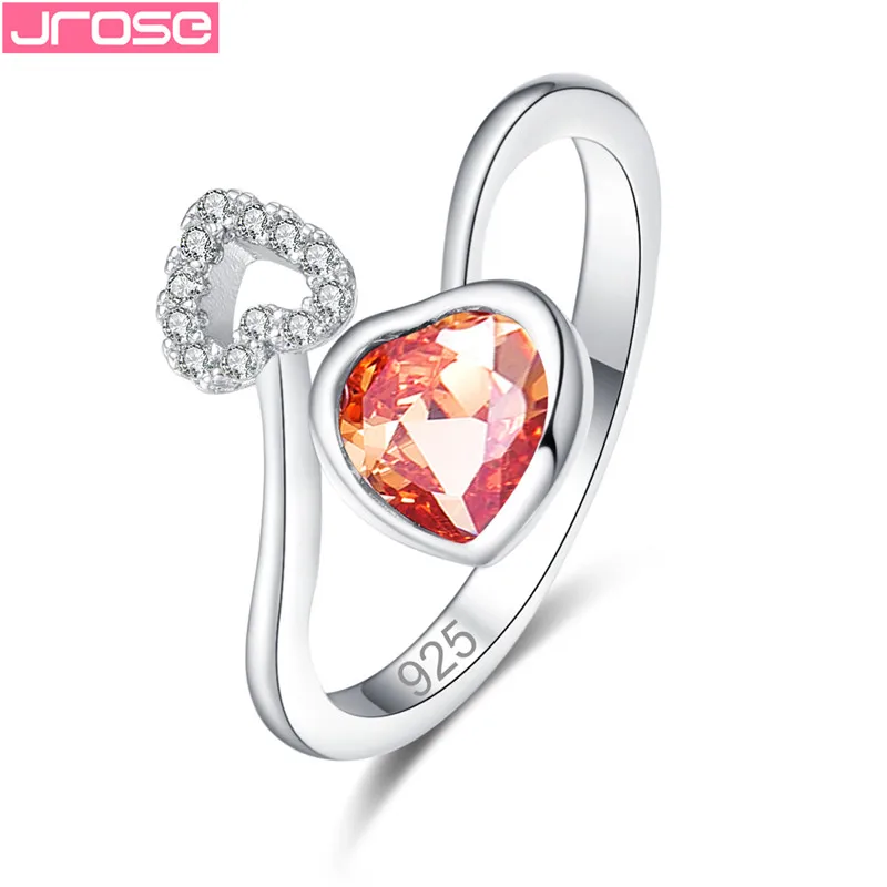 JROSE Double Heart Zircon Concise Rings For Women Wedding Engagement Band Size 6 7 8 9 Silver Color Fashion Adjustable Jewelry
JROSE Double Heart Zircon Concise Rings For Women Wedding Engagement Band Size 6 7 8 9 Silver Color Fashion Adjustable Jewelry